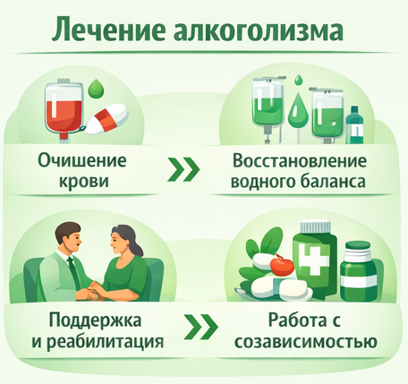 лечение алкоголизма в Краснотурьинске этапы